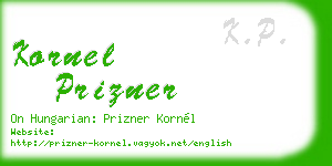 kornel prizner business card